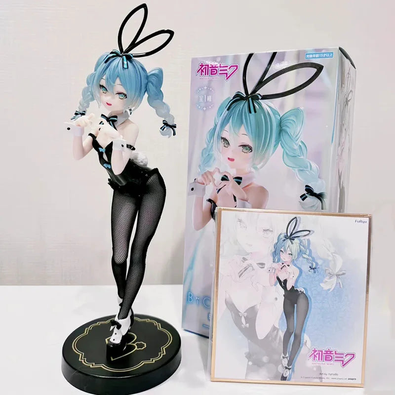 FuRyu Hatsune Miku BiCute Bunnies Hatsune Miku Bunny Girl Ver. 27CM PVC Anime Figurin Collection Model Toy