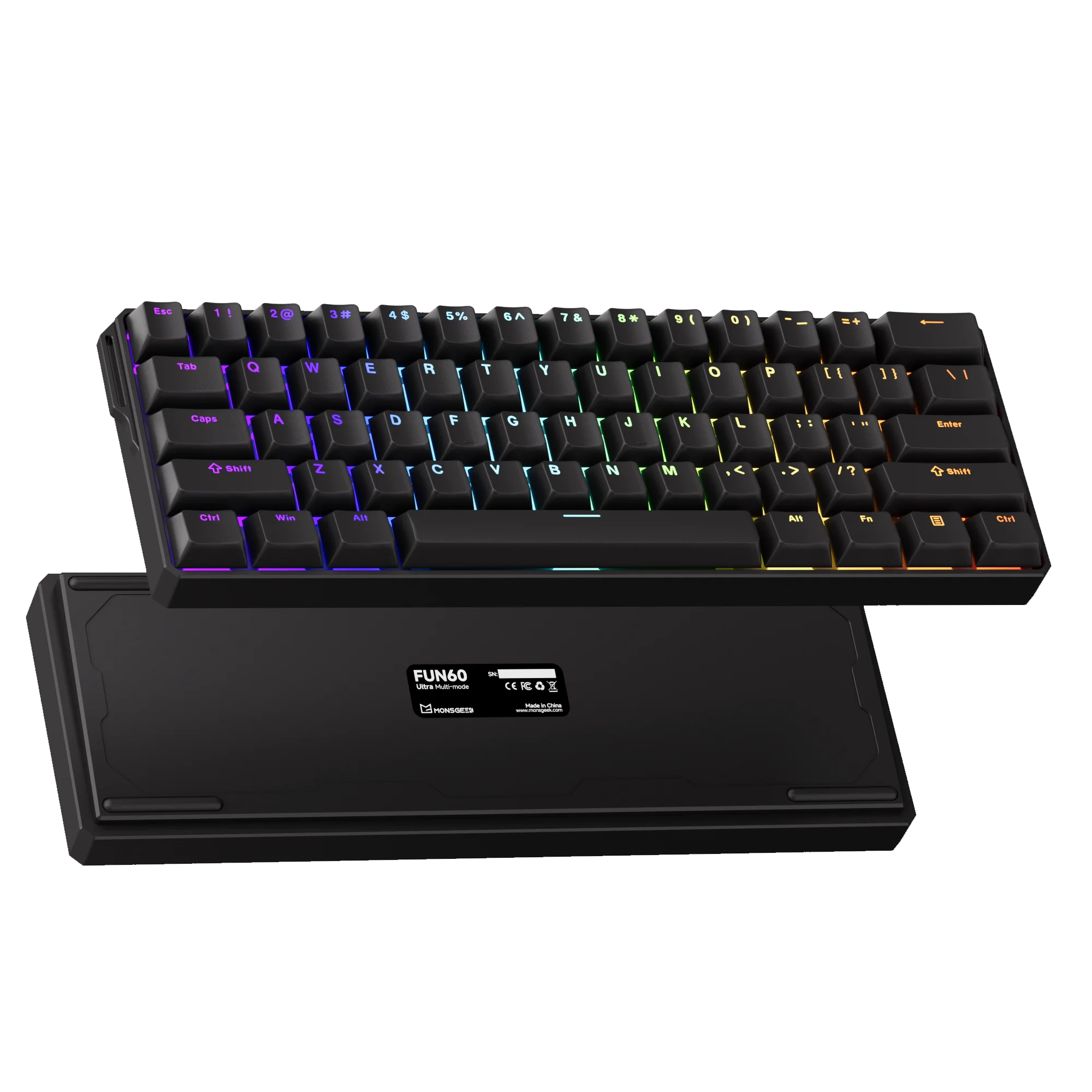 Akko MonsGeek FUN60 Ultra Mechanische Gaming-Tastatur Magnetschalter 60 % Rapid Trigger 8K HE/TMR Custom Aluminium-Tastatur Gamer