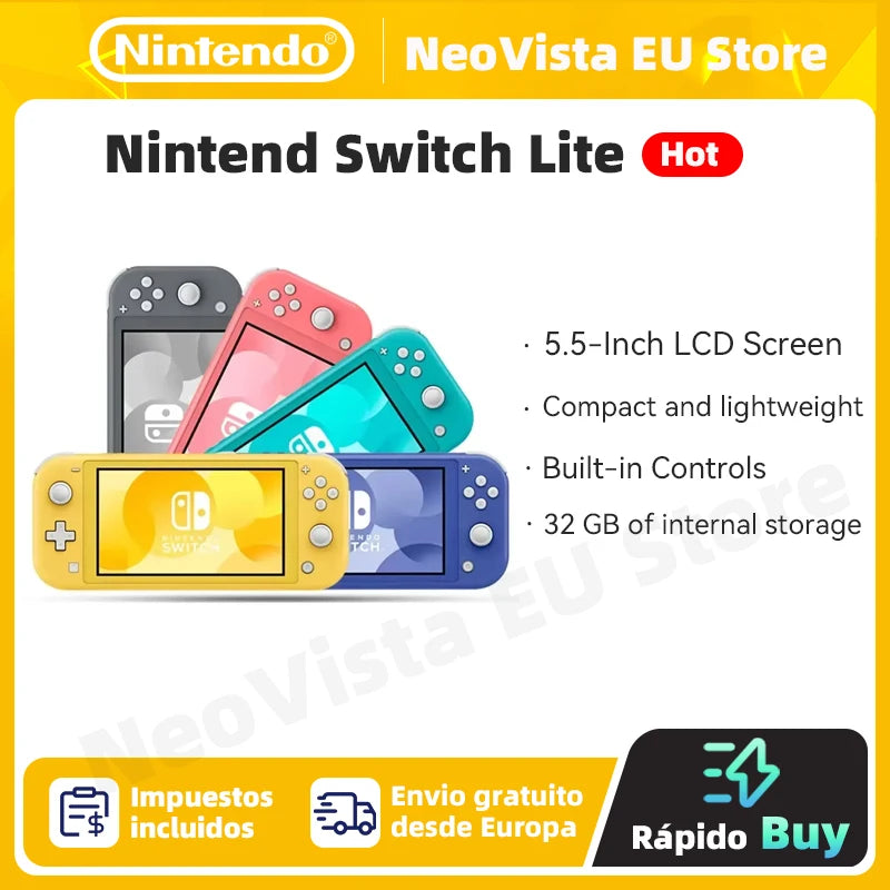Nintendo Switch Lite Nintendo Switch Handheld Game Console 32G Internal Storage 5.5 inch LCD Touch Screen Bluetooth 4.1 Coral