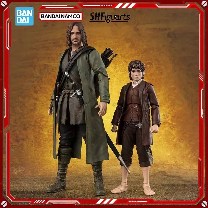 Original box Bandai SHF THE LORD OF THE RINGS Aragorn Figure Finished Model kit  Anime full Action Toy Gift for kids In shock
