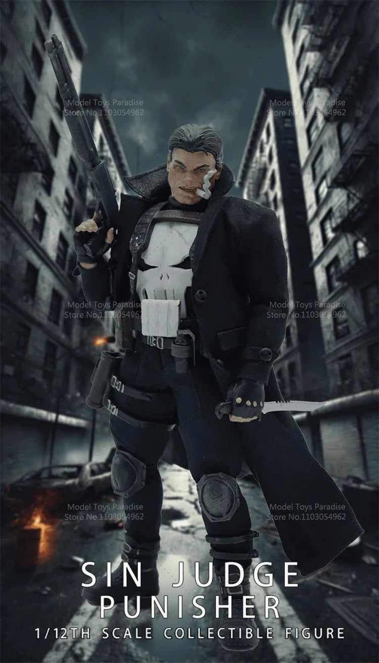 Joy Man Toys JM010 1/12 Collectible Toys  Punisher Sin Judge Antihero Men Soldier 6Inch Action Figure Model Fans Gifts
