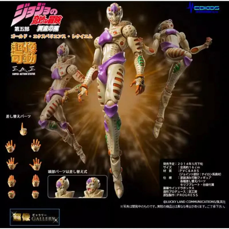 In Stock JoJo's Bizarre Adventure Gold Experience Requiem Super Action Statue 16CM PVC Anime Toy Model Doll Collection