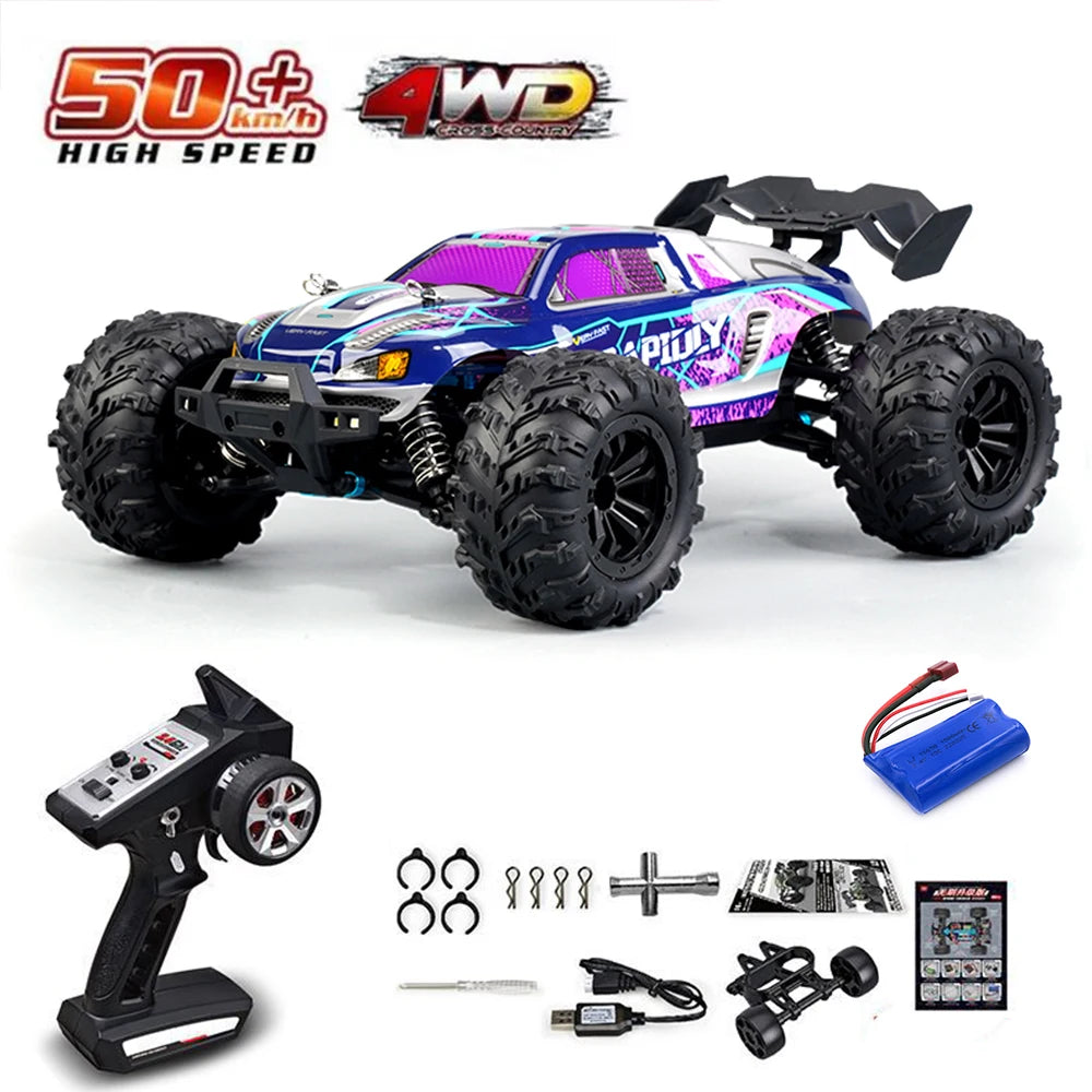1:16 75KM/H or 50KM/H 4WD RC Car with LED Remote Control Cars High Speed Drift Monster Truck for Kids Vs Wltoys 144001 Toys