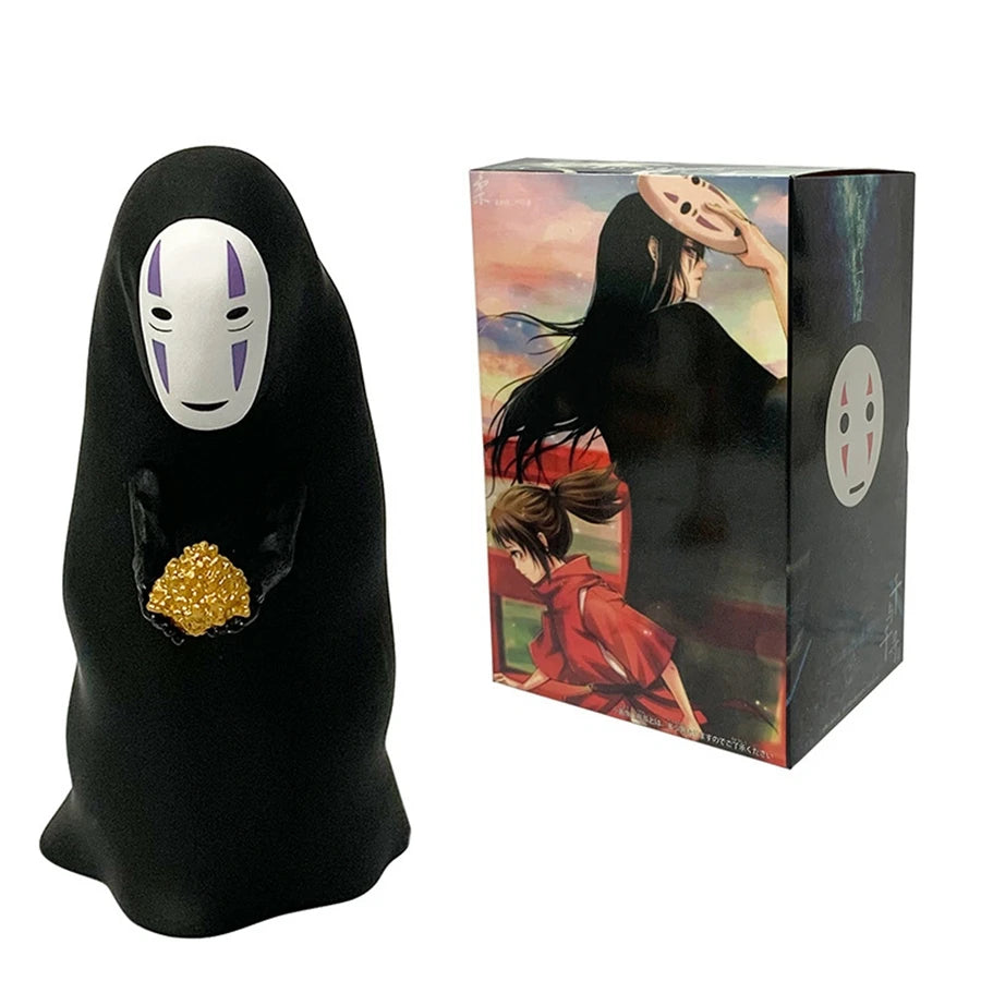 6PCS Spirited Away Anime Figure Q Version Kawaii No Face Man Action Figure Room Decorations PVC Adult Collection Model Doll Toys