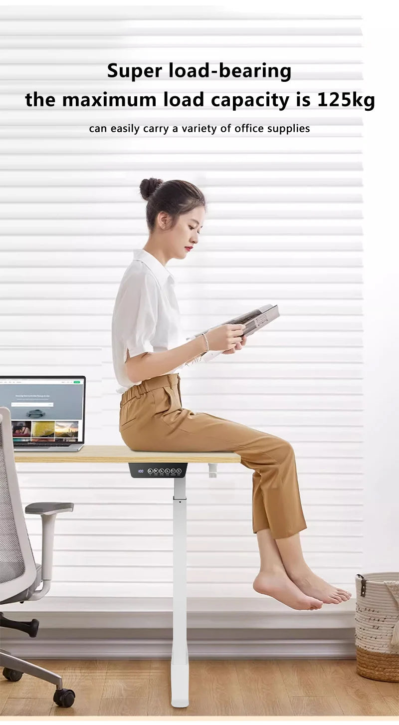 Height Adjustable Electric Standing Desk Sitting Desk Motion Desk For Home Office Protection Ergonomic Cervix Lower Spine