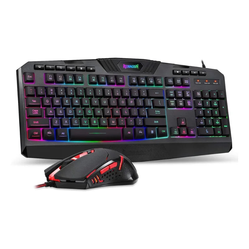 Redragon S101 Gaming-Tastatur, M601 Maus, RGB-Gaming-Tastatur mit Hintergrundbeleuchtung, programmierbare Maus mit Hintergrundbeleuchtung, Value Combo Set