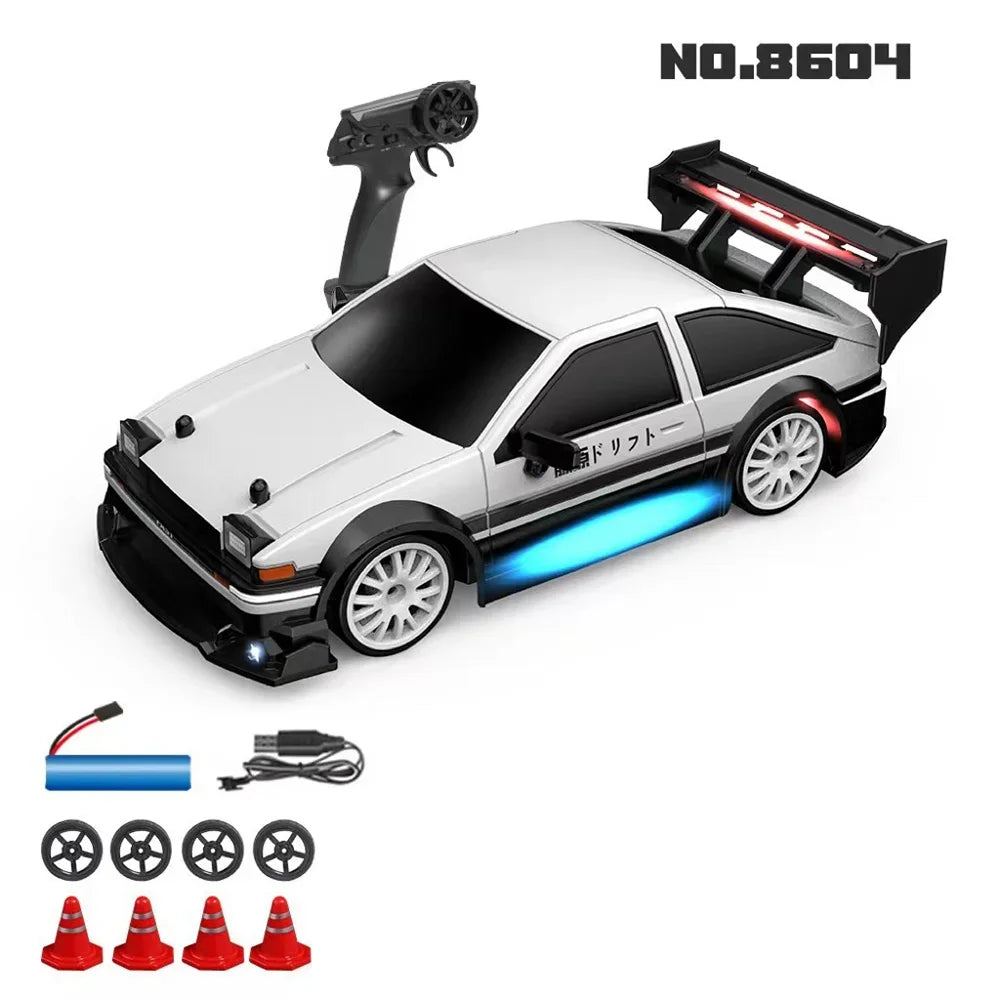 1:24 Мини 2.4G 4WD 30KM/h RC Дрифт Кола GTRPRO AE86PRO - RTR Метални Гуми, Готова за Състезание | Детска Играчка, Подарък за Рожден Ден