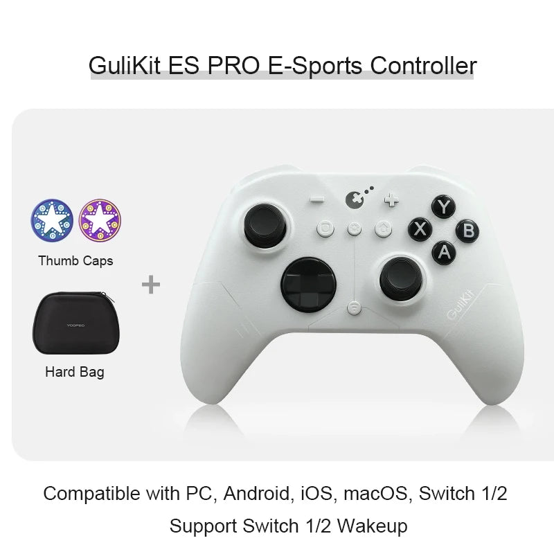 GuliKit ES Pro E-sports Controller for Nintendo Switch 1/2 Wireless Gamepad with TMR Joystick for PC Windows Android iOS macOS