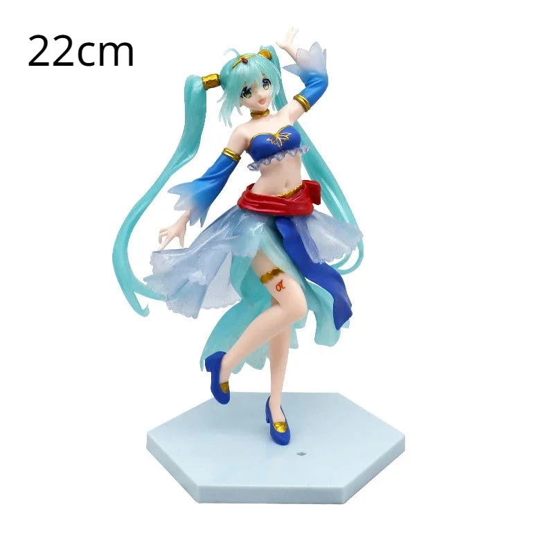 New hatsune miku Hatsune Anime Figures Collecting Summer Bikini Sweet Girl PVC Action Figures Glow Dancer Model Toys