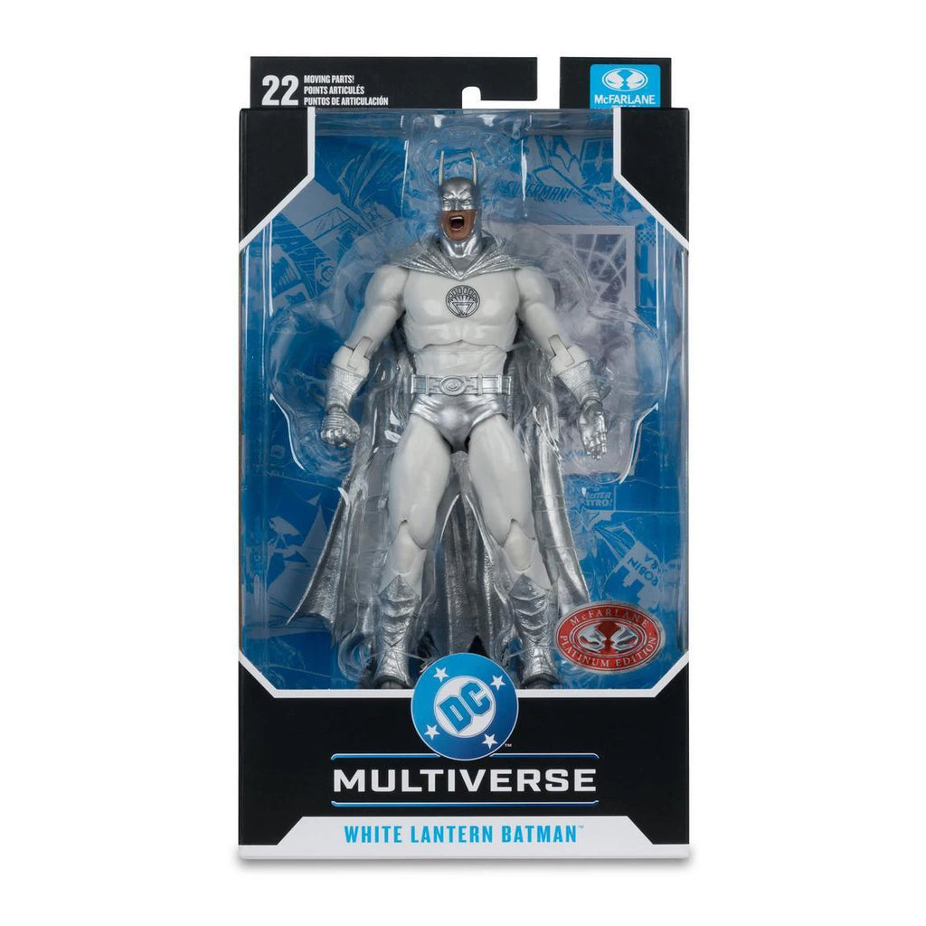 Mcfarlane Toys White Lantern Batman Brightest Day Chase 7in Action Figure Dc Multiverse Batman Model Doll Garage Kit