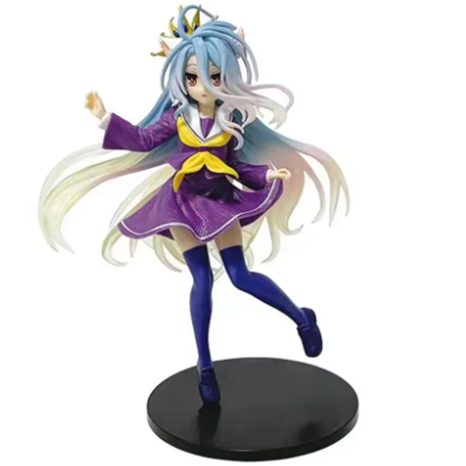 Anime NGNL No Game No Life Weiße 19CM Figur Anime Shiro PVC Anime Actionfiguren Modell Sammlerstück Ornament Anime Spielzeug Geschenk