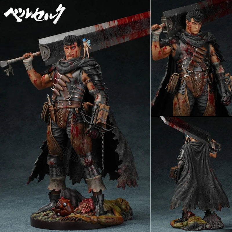32cm Berserk Guts Anime Figure Guts Berserker Armor Action Figure Berserk Skull Knight Figurine Collectible Model Doll Toys Gift
