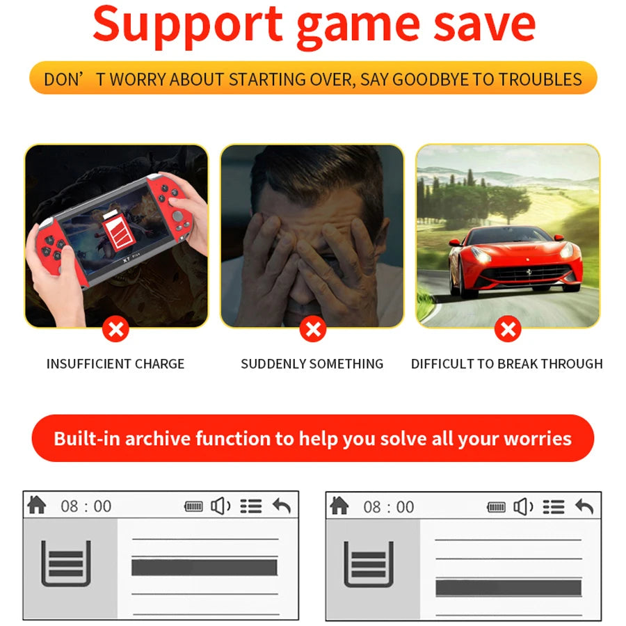 Handheld Portable Retro Video Game Console Player Arcade for Children Kids Videogame TV Hand Emulator Retrogaming Classic Device