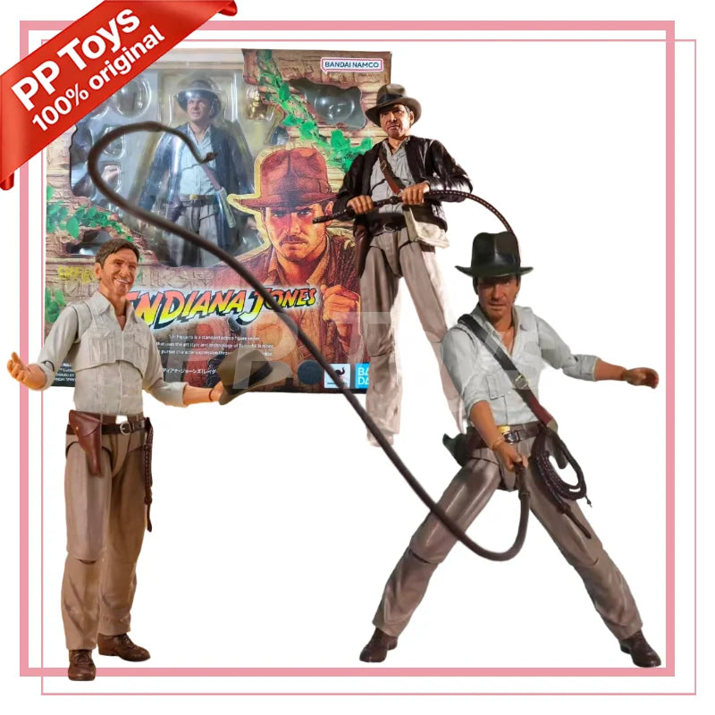 100% Original Bandai SH Figuarts SHF Indiana Jones Raiders of The Lost Ark Ver Action Figures Model Collectible Toy In Stock