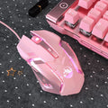 Gaming-Maus mit Stummschaltung, niedliche RGB-Gamer-Mäuse mit 6 Tasten, optische Büro-Computermaus für Desktop-Laptop, ergonomische Spielmaus