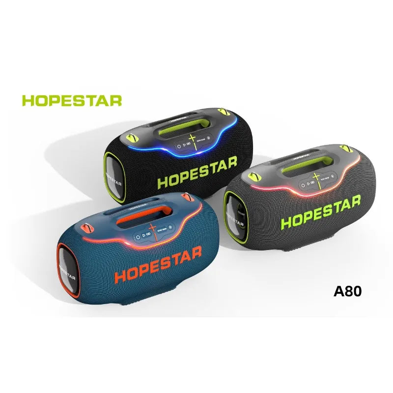 Hopestar A80 350W Output Portable Subwoofer Bluetooth Speaker High Quality Fashion Design LED TF Card AUX TWS IPX6 Waterproof