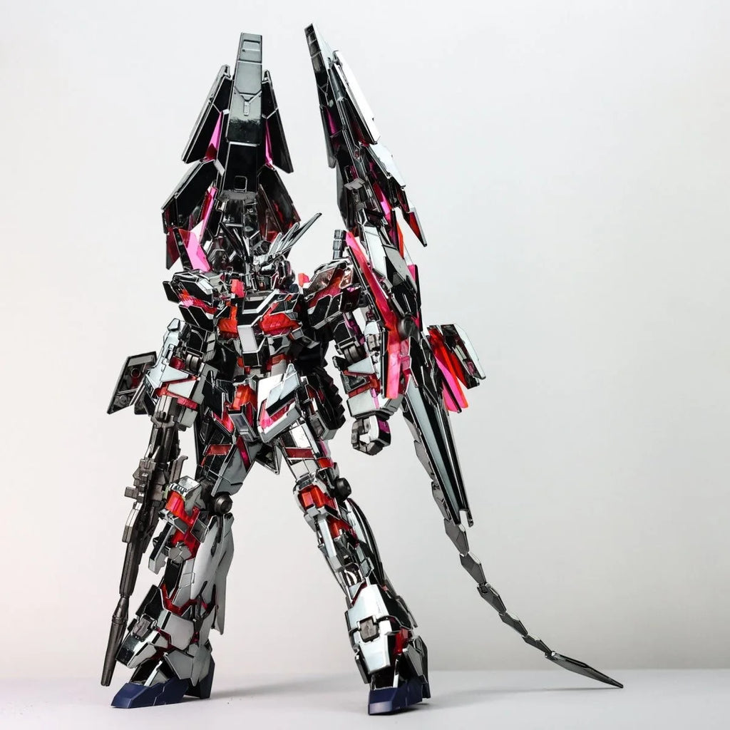 XINGDONG XD Phoenix Unicorn Nr. 3 HG 1/144 Zusammenbaumodellbausätze Galvanisierte Actionfigur aus dunklem Stahlsilber von Phoenix Roboterspielzeug