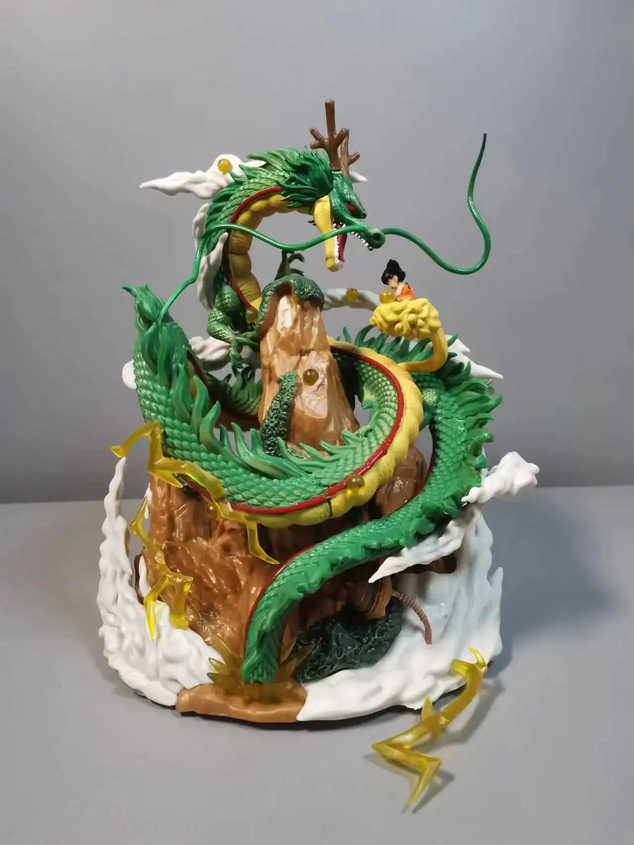Dragon Ball Z Shenron Anime Figure Goku And Mountain Shenron 20cm Action Figurine Pvc Statue Model Doll Collectible Toys Gifts