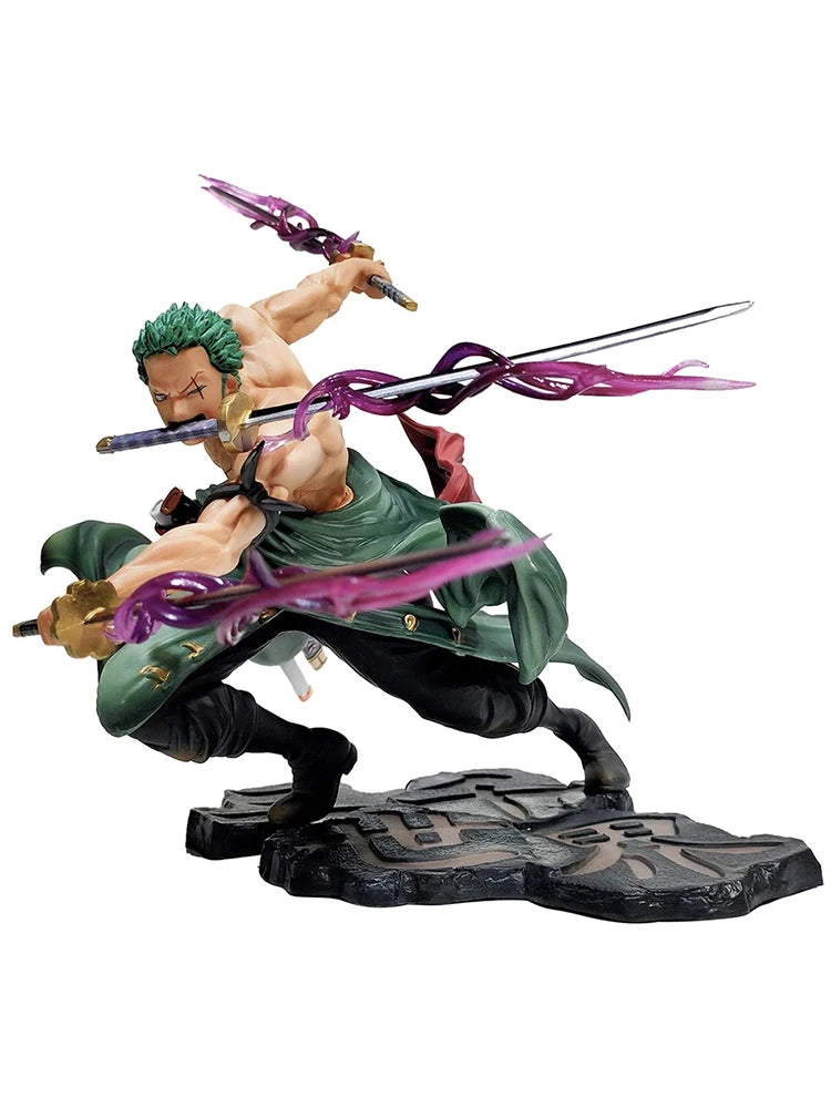 New One Piece Anime Figure 10cm Roronoa Zoro Three-blade Sa-maximum Manga Anime Statue Action Figure Collection Model Kid Pvc To