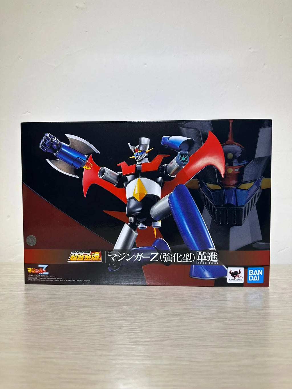 Original Genuine Model BANDAI Soul of Chogokin Gx-117 Mazinger Z 16cm Kakumei Shinka Power Up Character Model Gift Collection