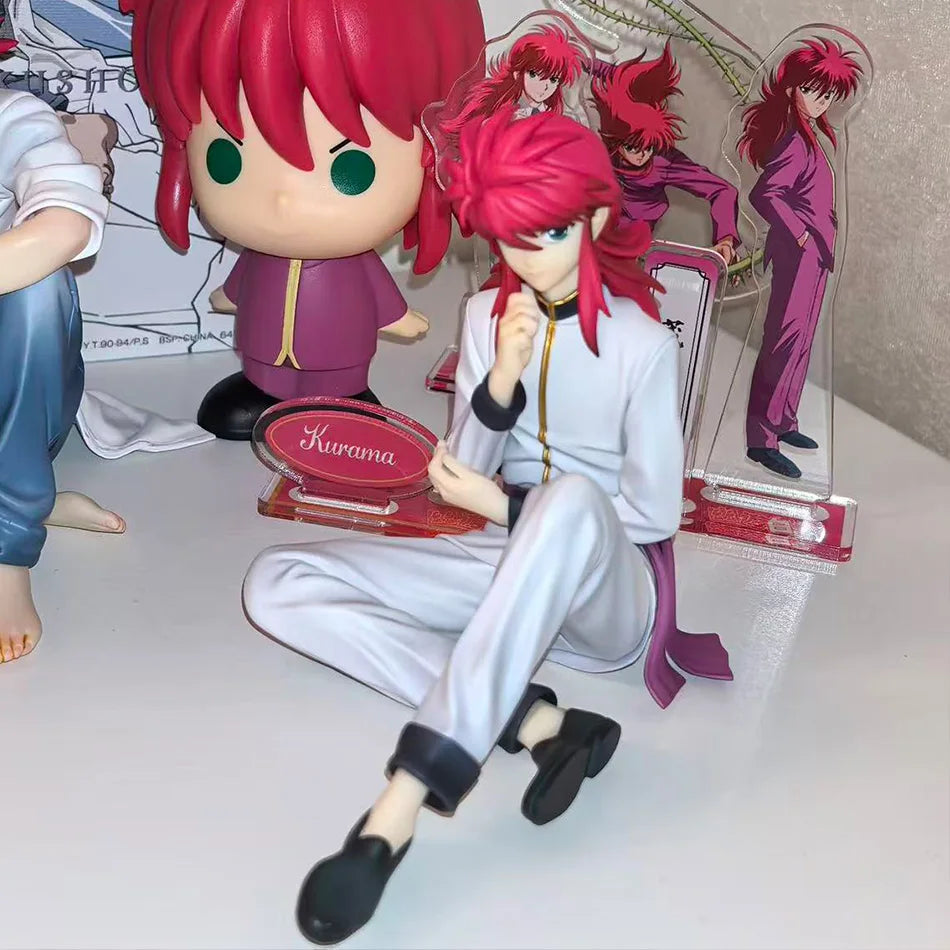YuYu Hakusho 8cm Action Figure Set - Yusuke Urameshi Shuichi Minamino & Youko Kurama Palm Size Anime Collectible Model Doll Toys