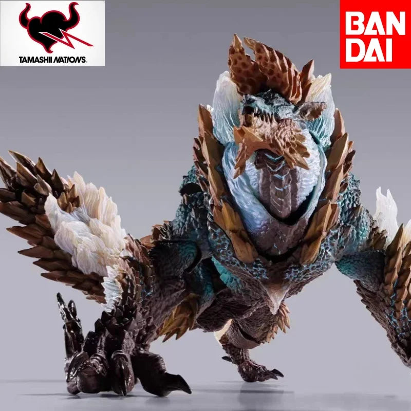 Bandai Original In Stock SHMonsterArts Monster Hunter Rise Anime ZINONGRE Action Figure Garage Model Doll Brand New Boxed Gift