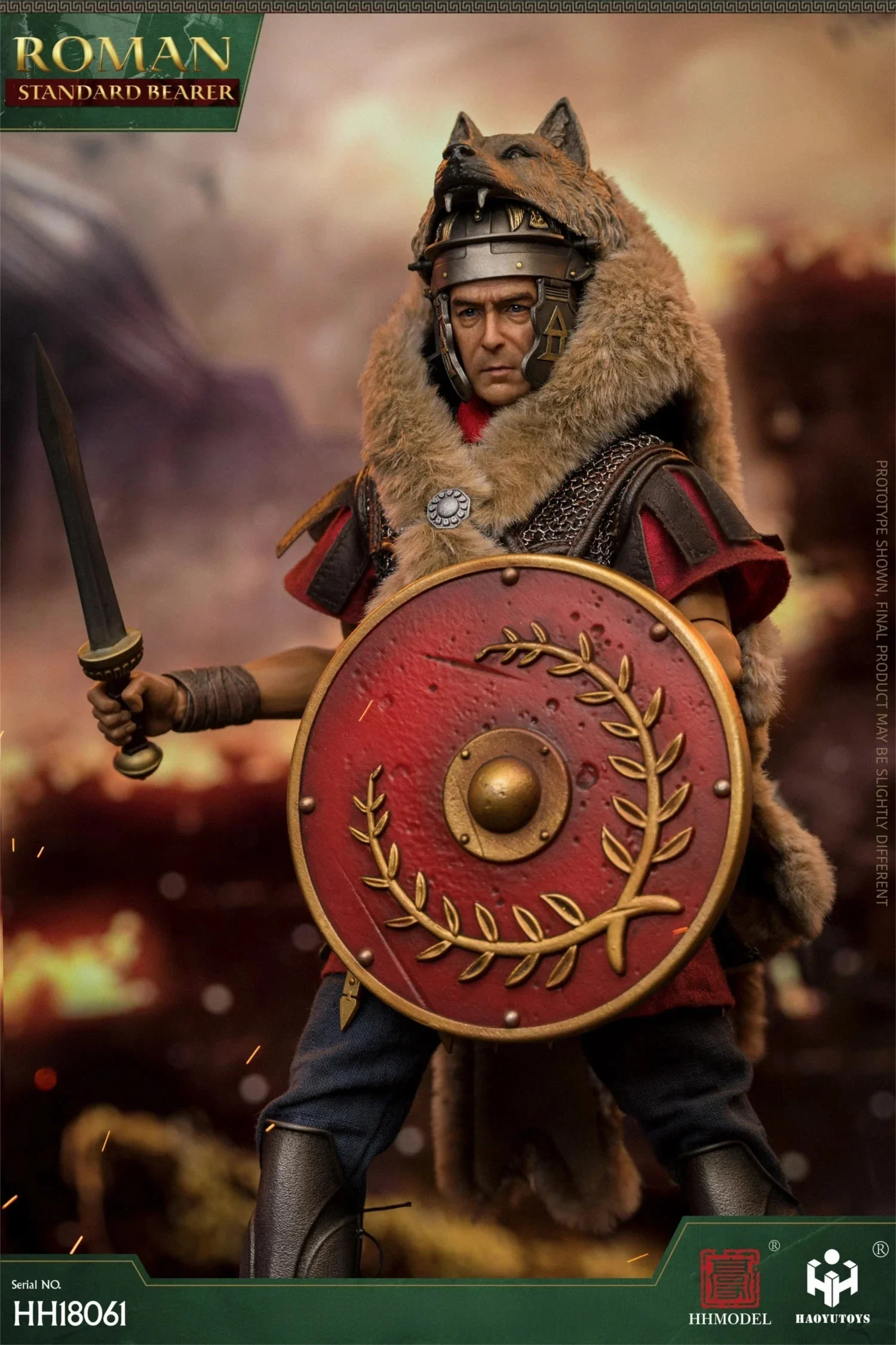 HHMODEL HAOYUTOYS HH18061 1/6 Roman Flag Bearer Imperial Legion 12" Action Figure Collectible Model Toy for Adult