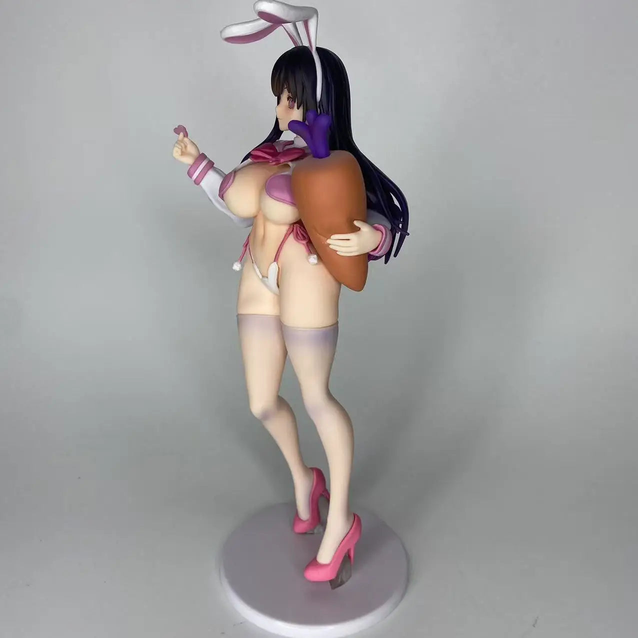 Anime Collection 2D JK Bunny Girl Figure Rabbit Ear Purple Hair PVC Statue Boxed Desktop Ornament Collectible For Otaku Fans