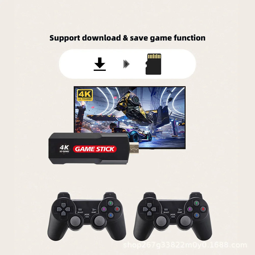 Q9 Retro Video Handheld Game Console 2.4G Dual Wireless Gamepads Retro Game Stick 8K 64G Classica Retro Game Two Player