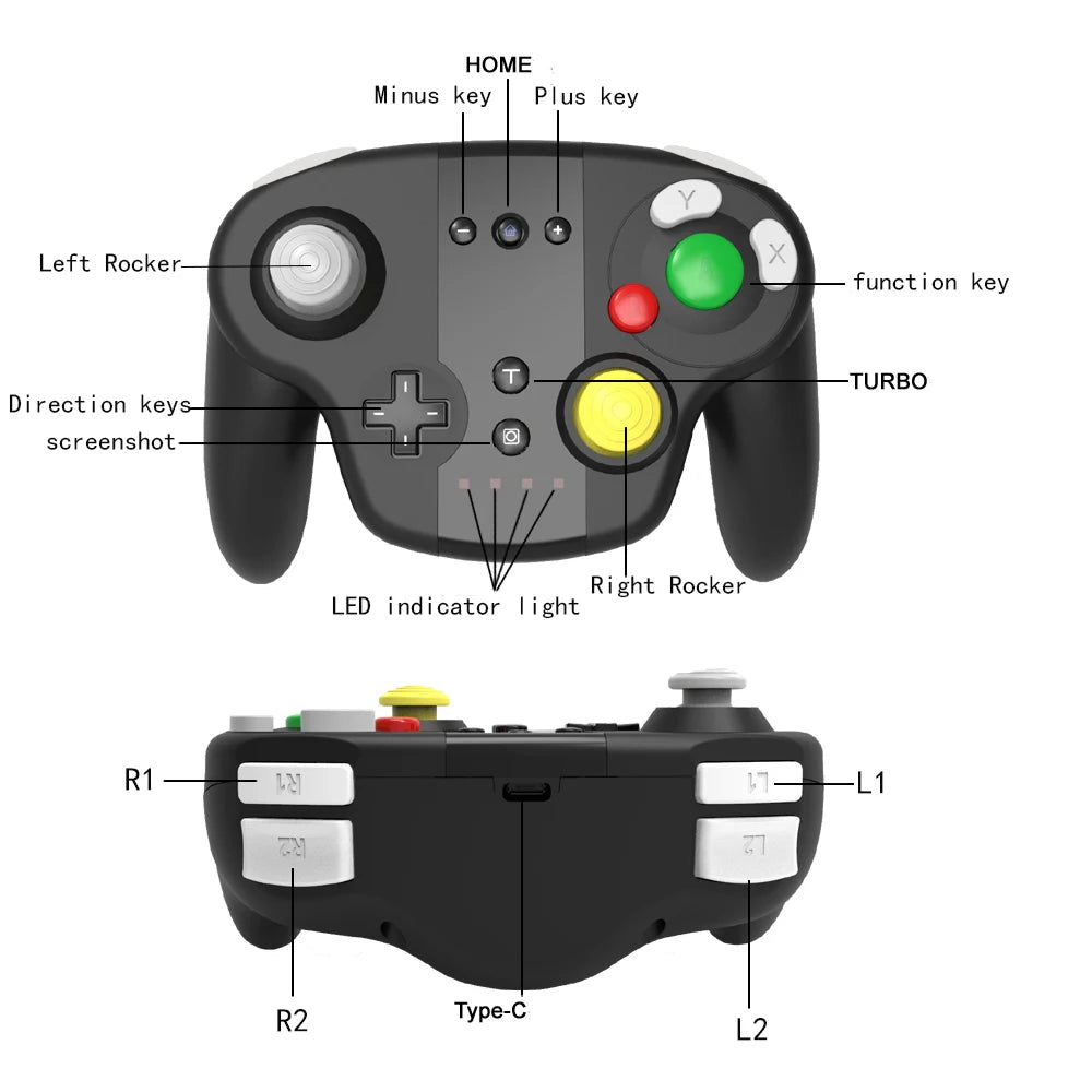 Pro Controller for Nintendo Switch Pro Accessories Controller Joystick Handheld Grip Double Motor Vibration With NFC function