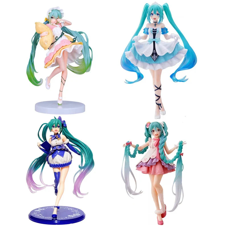 Anime Hatsune Miku figure Virtual Singer Manga Statue Figurines Model Toys computer desk cake decoration kawaiii toy gift