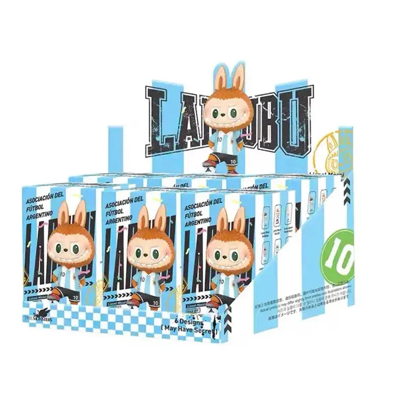 POP MART LABUBU ASOCIACION DEL FUTBOL ARGENTINO Серия Blind Box Мистериозна кутия Guess чанта Играчки Кукла Сладка Аниме Фигурка Настолна