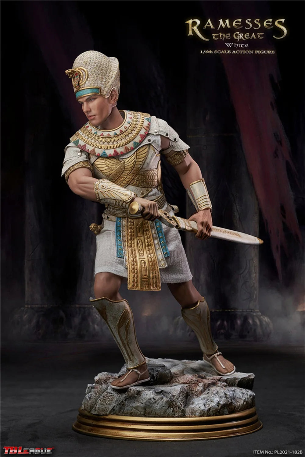 1/6 TBLeague PL2021-182B Ramesses the Great White Version Warrior Full Set Moveable Action with Platform Bracket Gift For Fans
