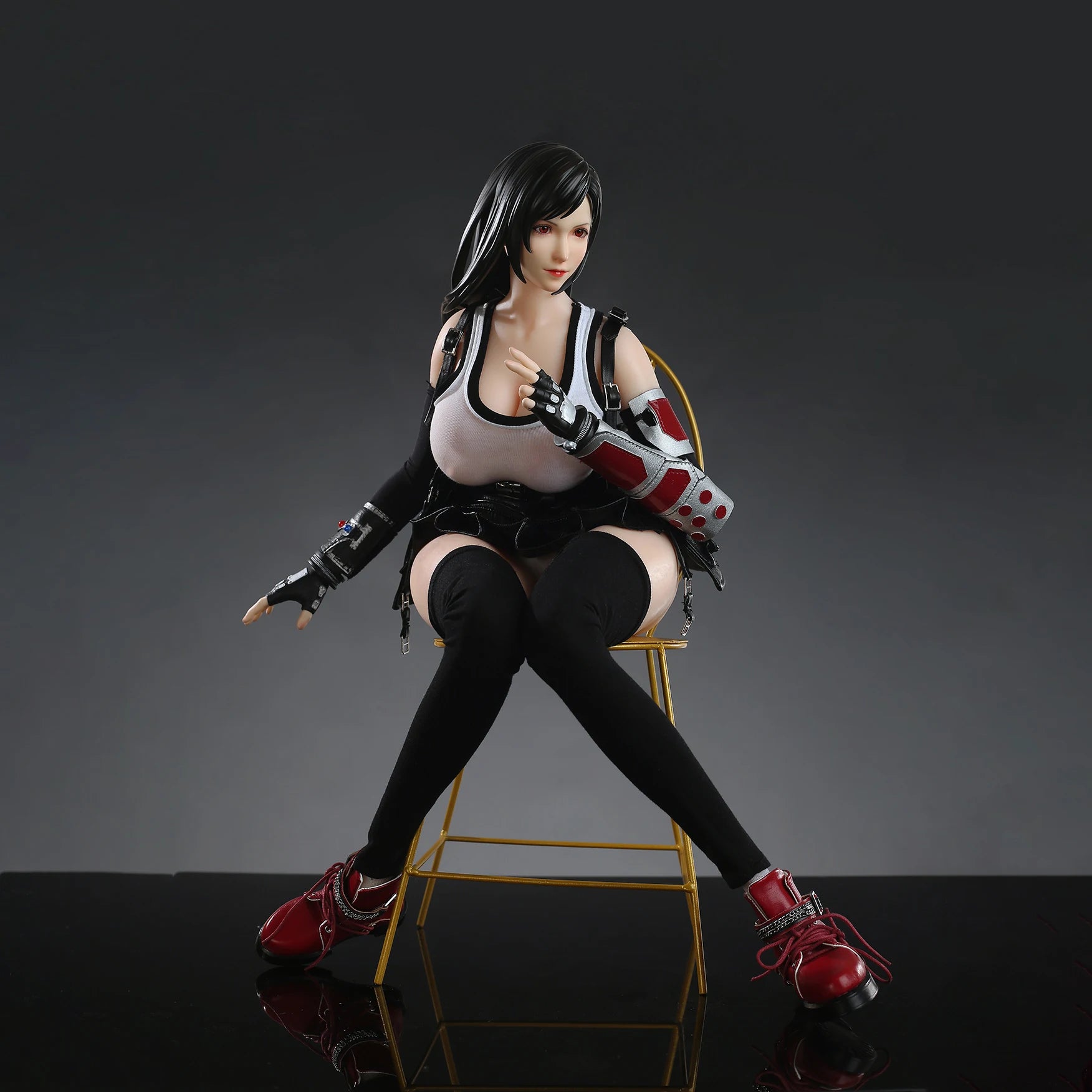 ROR 65cm Anime Doll - Tifa -Garage Kit/ Movable Robot Detachable Resin Head Sculpture/Beautiful Costume Toy Gift