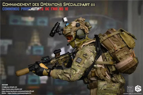 1/6 Easy&Simple ES 26056R Commandement Des Operations Part III Commando Parachutiste Soldier Moveable Action Figure For Collect
