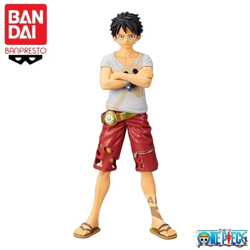 Bandai Original One Piece Anime Banpresto DXF RED Monkey D. Luffy King Bartolomeo Garage Modellpuppe, neu und originalverpackt