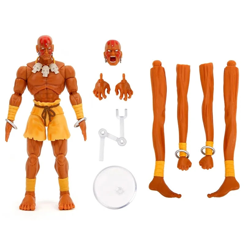 In Stock Jada Toys Street Fighter 2 1/12 Scale Sdcc Exclusive  Action Figure Dhalsim Vega Ken Fei Long Movable Joint Toys Gift