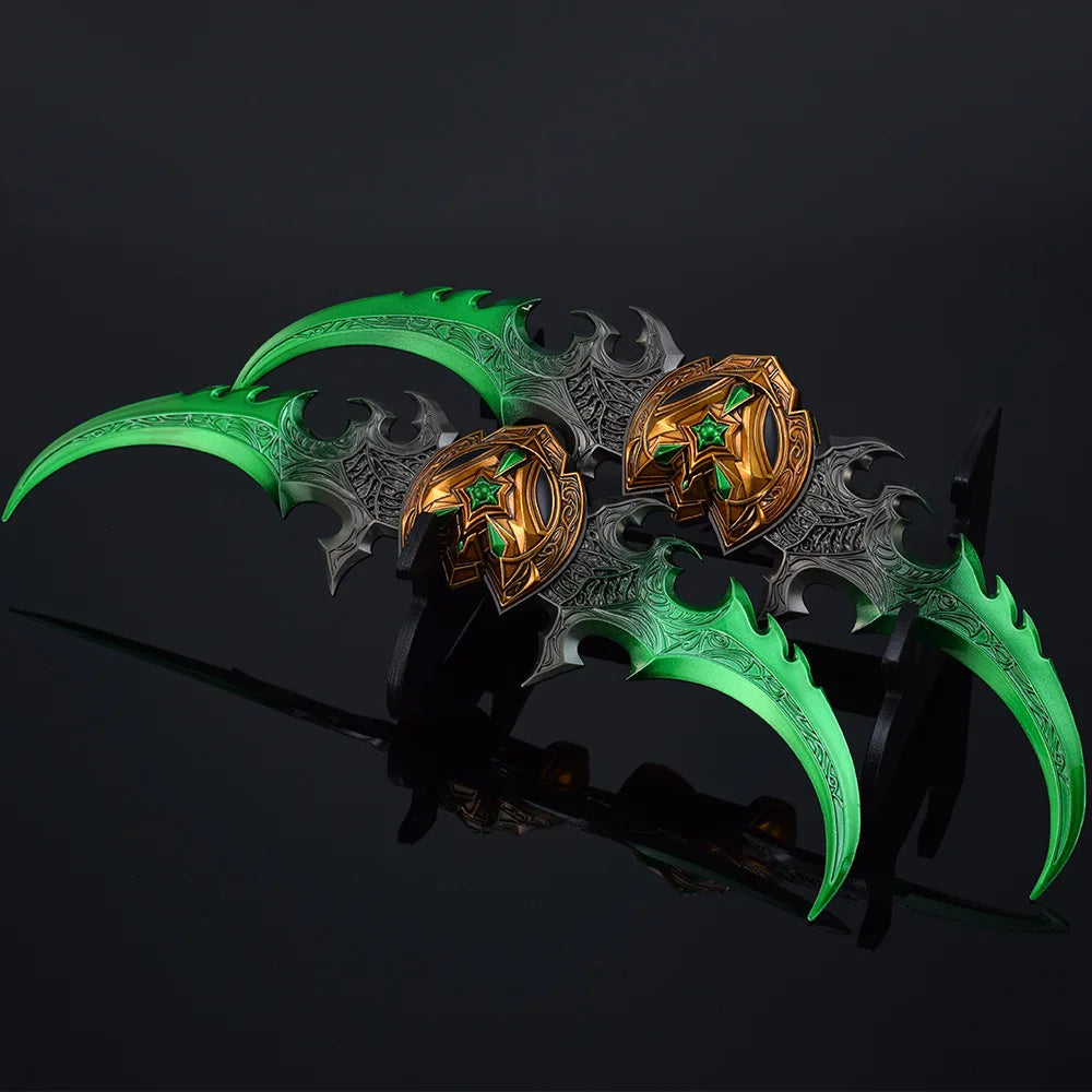29cm/11.41inch Warcraft Action Warglaive of Azzinoth Weapon Model Sword Figure,Metal Ornaments,Figurine,Room Décor Boys Gifts