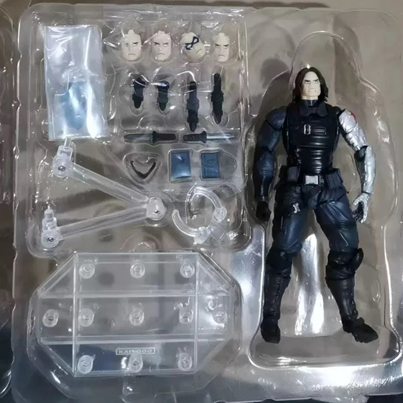 Kaiyodo Winter Soldier Figure Revoltech AMAZING YAMAGUCHI Bucky Barnes Captain America Action Figures Collectible Model Toys