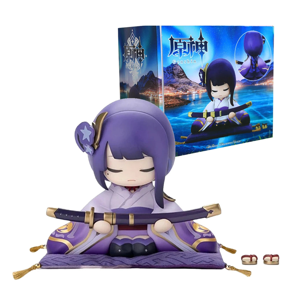 10CM Genshin Impact Beelzebul Xiao Klee Anime Figure Cute Doll Sitting Model PVC Game Series Collection Sculpture Ornament