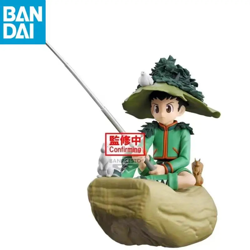 In Stock Original BANDAI NAMCO Banpresto HUNTER HUNTER Memorable Saga Fishing GON FREECSS 14cm PVC Anime Figure Model Toy Gift