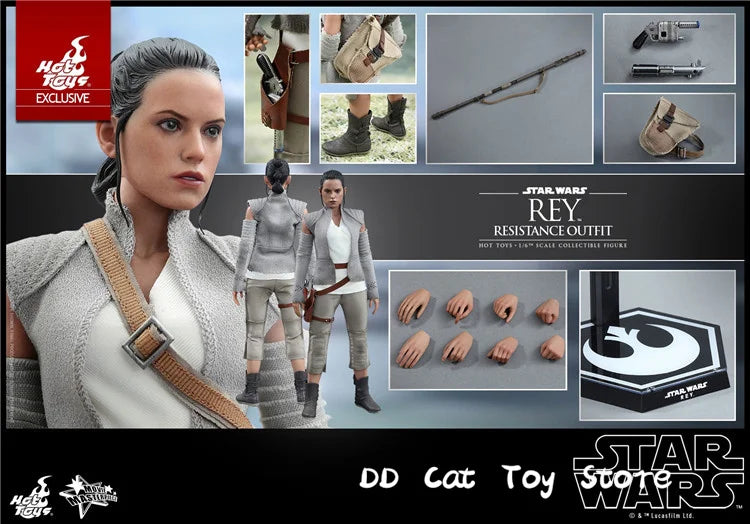 New Genuine HOTTOYS HT MMS377 1/6 Female Soldier Star Wars 7 Rey 2.0 Resistance Army Full Set 12'' Action Figure Model Customize