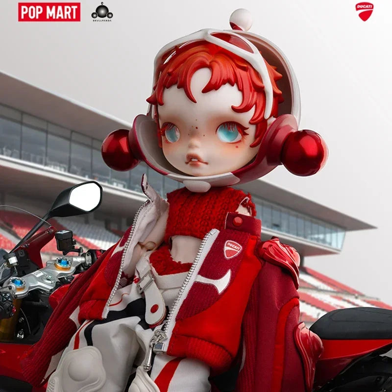 POP MART SKULLPANDA x DUCATI 1/6 Action Figure Series Blind Box Mystery Box Toys Kawaii Ornaments Figurines Home Decor Desktop