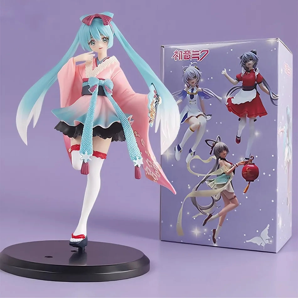 Neue Hatsune Miku Anime Figur Spielzeug Neo Tokyo Serie Kimono MIKU Kawaii Cartoon PVC Action Figur Modell Puppen Geburtstagsgeschenke