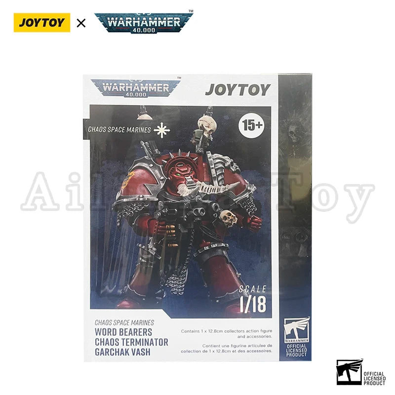 JOYTOY 1/18 Action Figure 40K Word Bearers Chaos Terminator Garchak Vash Anime Military Model