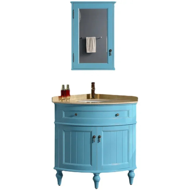 Multifunktionsmöbel Schmaler Badezimmerschrank Holzwaschbecken Lagerung Offene Schränke Aktenspiegel Regal Luxus Gabinete