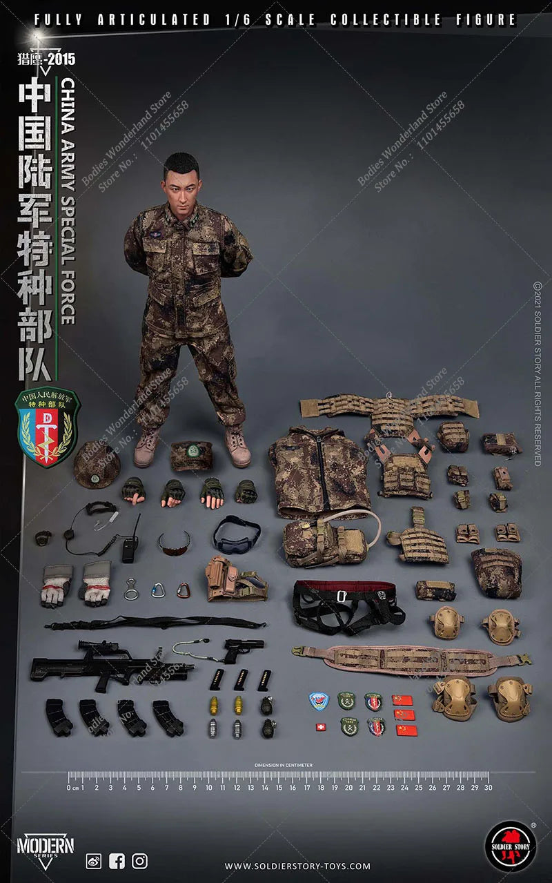 In Stock Soldierstory Ss119 1/6 Male Soldier Army Special Forces Falcon 2015 Camouflage Battle Suit 12'' Full Set Action Figure