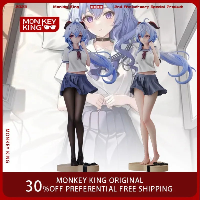 In Stock 25cm Genshin Impact Figure Ganyu Cute Beautiful Girl Anime Game Model Pvc Desktop Ornament Decorations Holiday Gifts