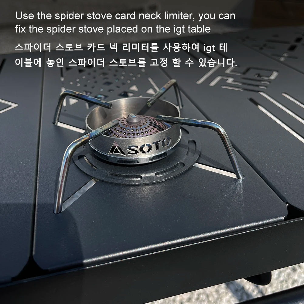 Camping IGT Table Board Spider Stove Table Board Camping Equipment Multifunctional Table Unit Board for SOTO Spider Stove