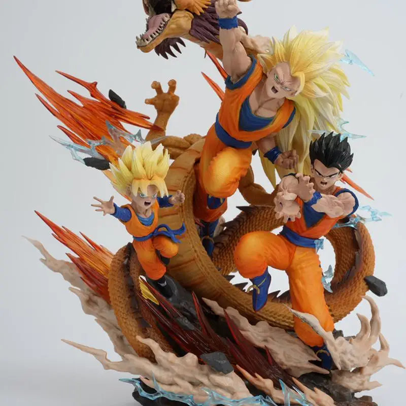 28cm Dragon Ball Goku Gofan Goten Drachenfaust Explosion Anime Figur Modell Statue Sammlung Desktop Dekoration Ornament Spielzeug